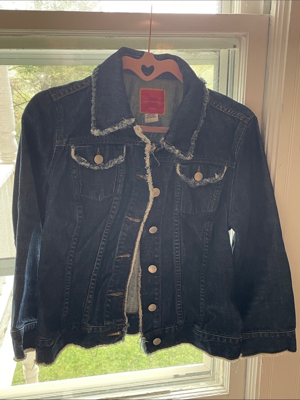 Ariat Indigo Denim Jacket with Frayed Trim
